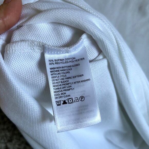 Tommy Bahama Men's Sz Small IslandZone Polo Shirt White American Flag Marlin - Picture 7 of 9